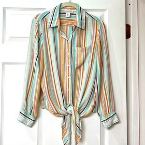 Multi-color striped blouse